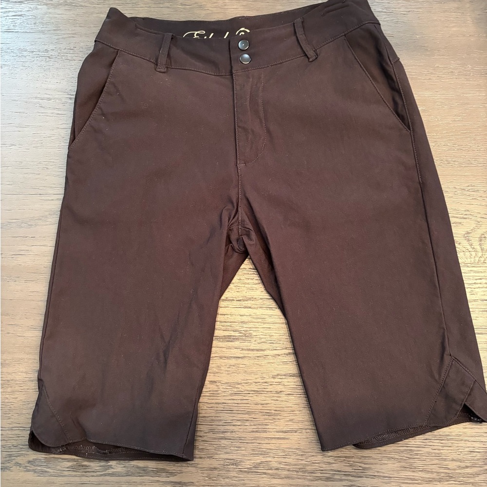 Ethyl Black Long Shorts, Size 8